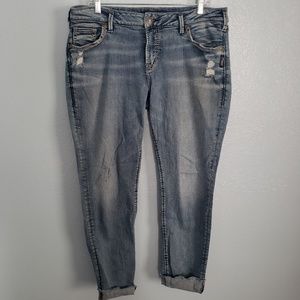 Silver Boyfriend Jeans